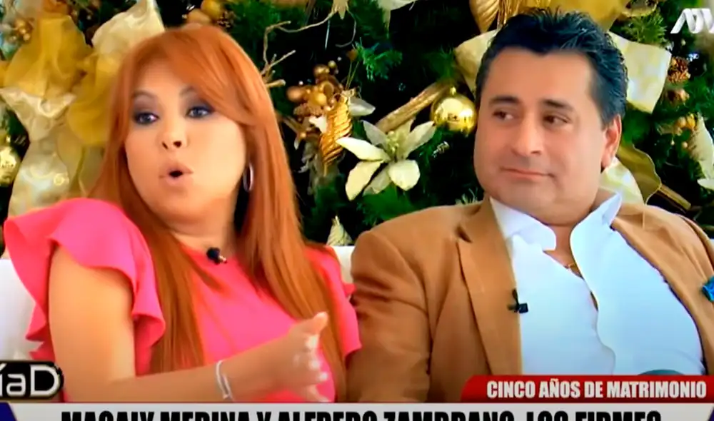 Magaly Medina y Alfredo Zambrano brindaron una entrevista para Día D. Foto: captura ATV