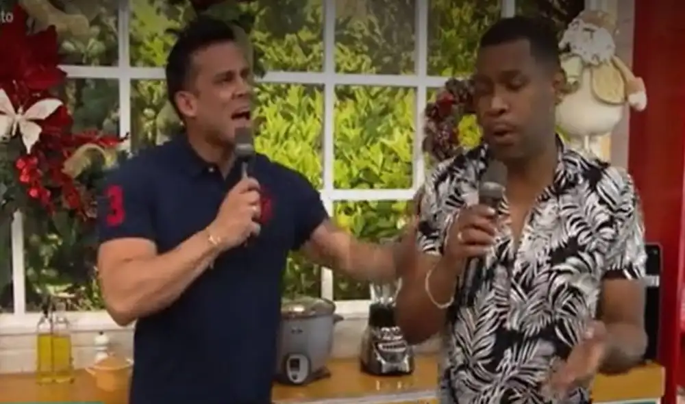 Christian Domínguez mandó a callar a Edson Dávila por su chiste. Foto: captura América TV