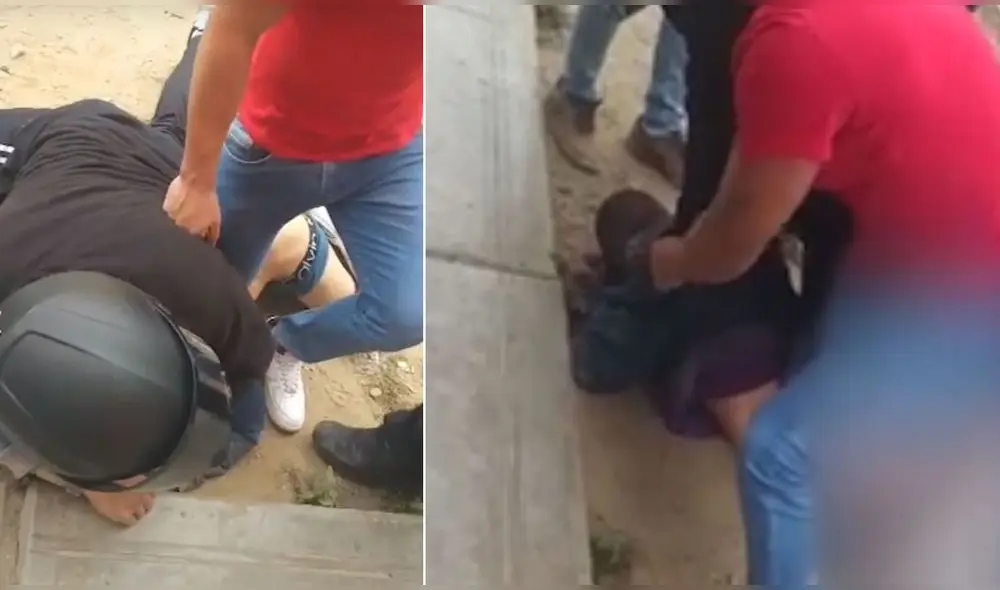 Vecinos capturan a delincuente en Trujillo. Foto: captura/TV Cosmos