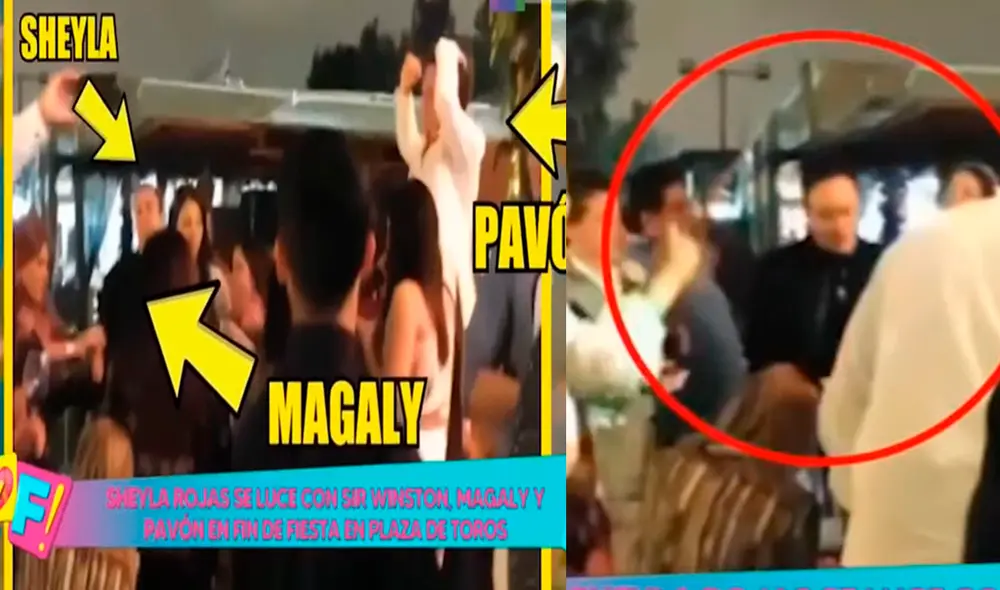 Magaly Medina se va de fiesta con Sheyla Rojas, su novio ‘Sir Winston’ y Antonio Pavón. Foto: captura Amor y fuego