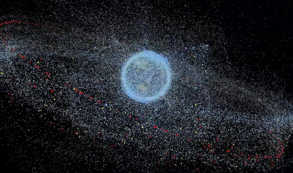 Según la NASA, cerca de 27.000 piezas de desechos espaciales orbitan la Tierra y representan una amenaza para satélites y vehículos tripulados. Foto: Agencia Espacial Europea (ESA)