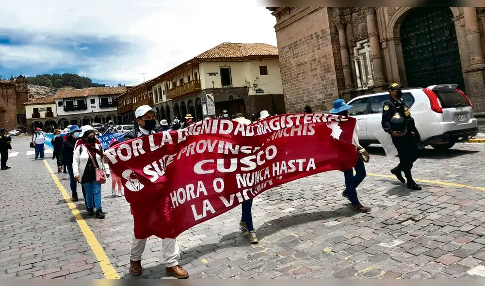 Movilización de profesores. Foto: La República