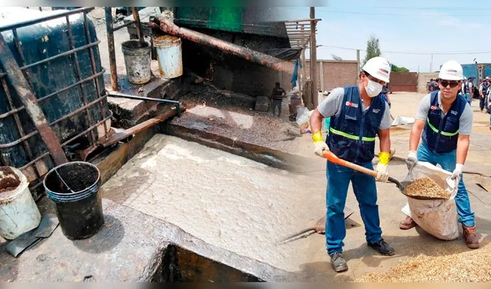 Produce y Fiscalía realizaron operativo contra pampas clandestinas de harina de pescado en Áncash. Foto: Produce Produce y Fiscalía realizaron operativo contra pampas clandestinas de harina de pescado en Áncash. Foto: Produce