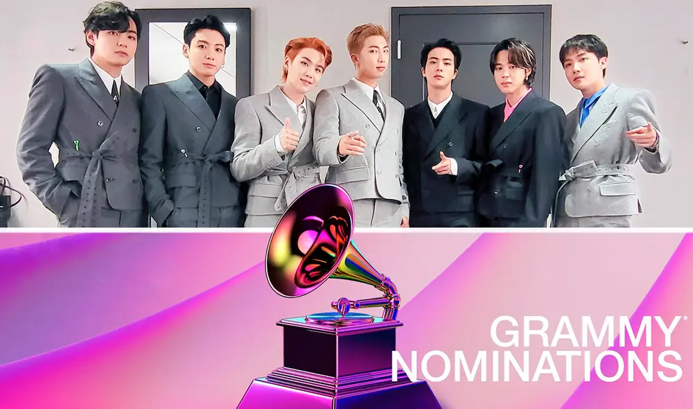 BTS participó del anuncio de nominados a los GRAMMY 2022. Foto: composición La República / BIGHIT / GRAMMY