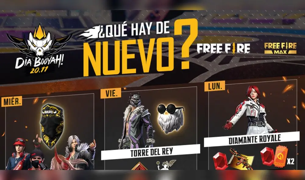 La agenda semanal de Free Fire trae muchas novedades para los fanáticos. Foto: Garena