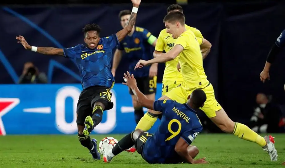United y Villarreal se fueron al descanso sin goles. Foto: EFE United y Villarreal se fueron al descanso sin goles. Foto: EFE