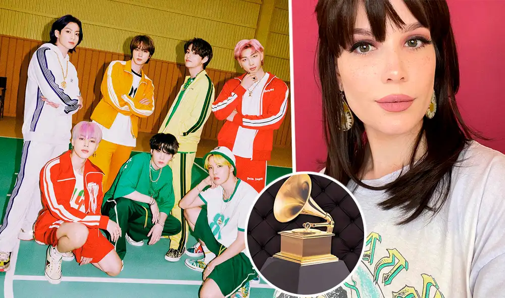 Lectura de nominaciones a los Grammy 2022 unió nuevamente a BTS y Halsey. Foto: HYBE/Instagram Halsey