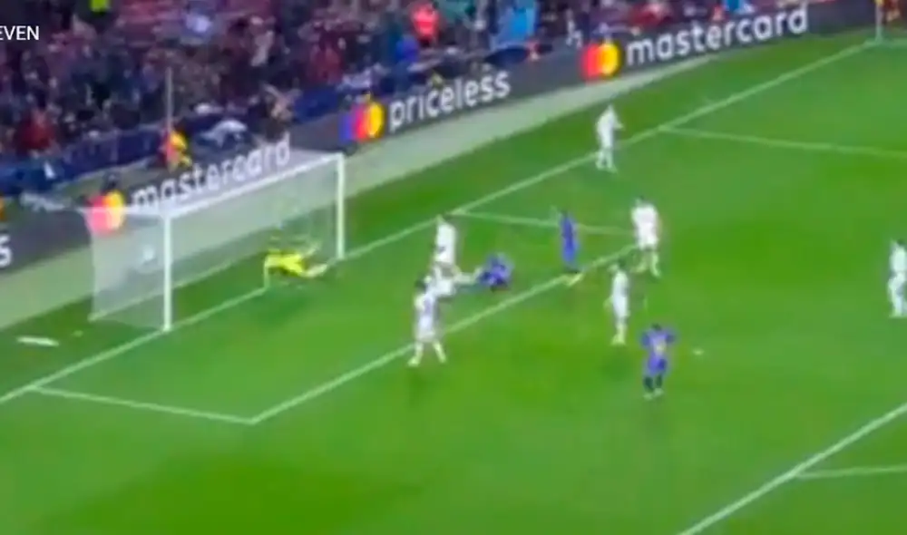 La atajada milagrosa de Odysseas que evitó la derrota ante Barcelona. Foto: captura Eleven