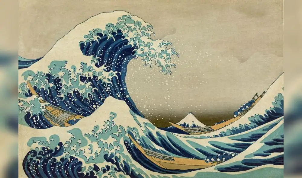 La gran ola de Kanagawa fue creada hace 190 años y aún sigue inspirando a las nuevas generaciones de artistas. Foto: Public Domain