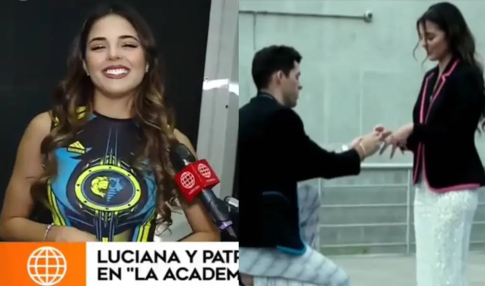 Luciana Fuster emocionada por su romántica escena con Patricio Parodi en La academia de EEG. Foto: captura de América TV Luciana Fuster emocionada por su romántica escena con Patricio Parodi en La academia de EEG. Foto: captura de América TV