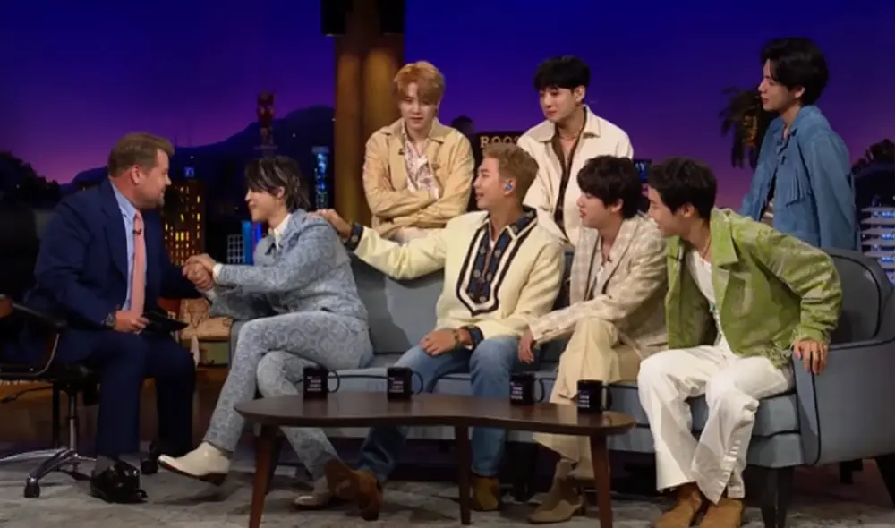 James Corden y BTS hablaron del incidente con ARMY durante programa. Foto: captura de YouTube