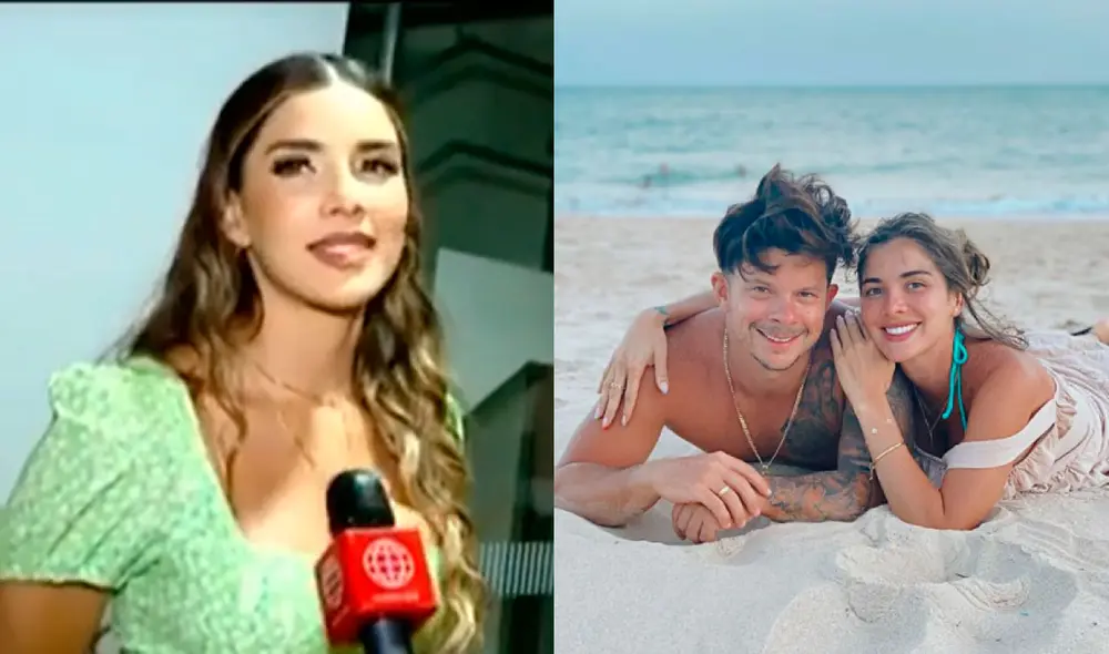 La actriz Korina Rivadeneira dijo llevarse muy bien con la familia de su esposo, Mario Hart. Foto: composición Korina Rivadeneira/Instagram, captura América TV.