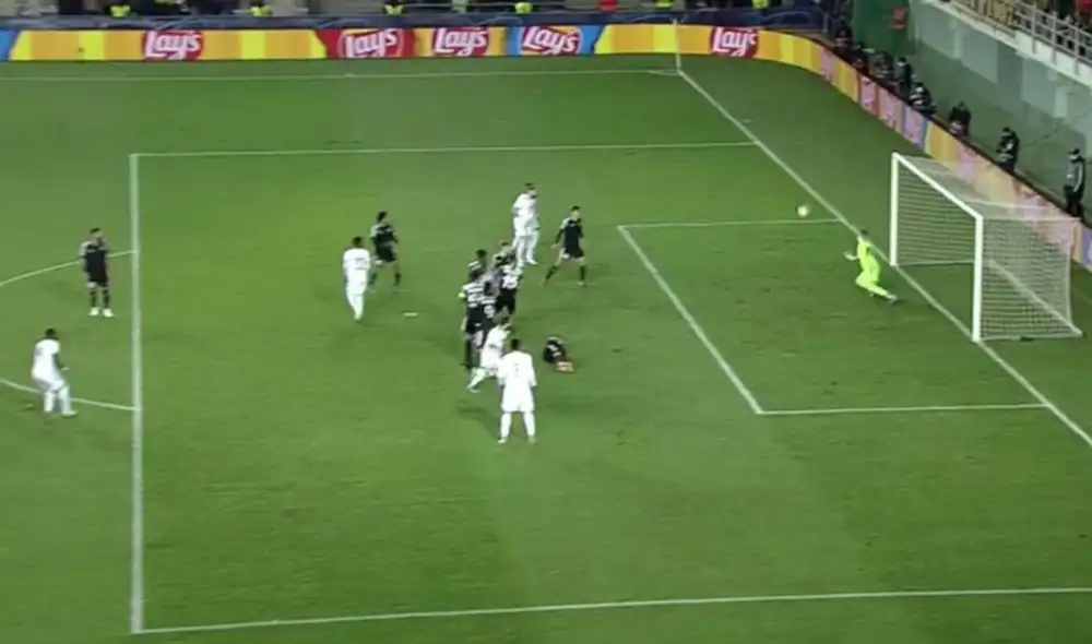 Real Madrid gana 1-0 y busca el liderado del grupo D. Foto: captura Movistar Liga de Campeones