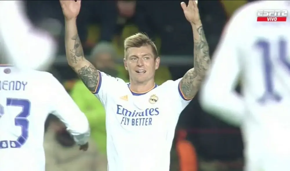 Real Madrid vence 2-0 al Sheriff Tiraspol. Foto: captura ESPN.
