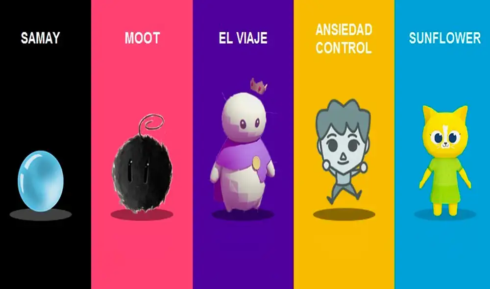 Estos son los cinco juegos creados durante el Game Jam. Foto: captura Game Jame "Volver a Empezar"