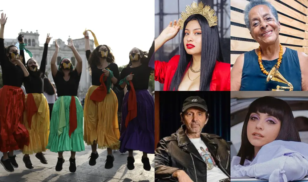 Mon Laferte, Susana Baca y otros artistas que han alzado su voz por la no violencia contra la mujer. Foto: Aldair Mejía/La República/composición Instagram