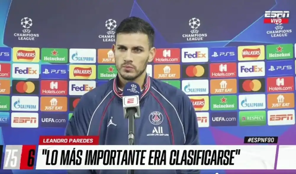 Leandro Paredes fue campeón de América con Argentina en Brasil 2021. Foto: captura ESPN Leandro Paredes fue campeón de América con Argentina en Brasil 2021. Foto: captura ESPN