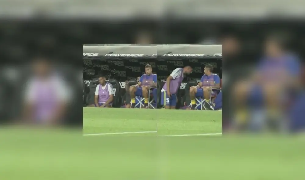 Boca Juniors: Carlos Zambrano y Cristian Pavón discutieron durante el partido ante Independiente. Foto: Captura ESPN