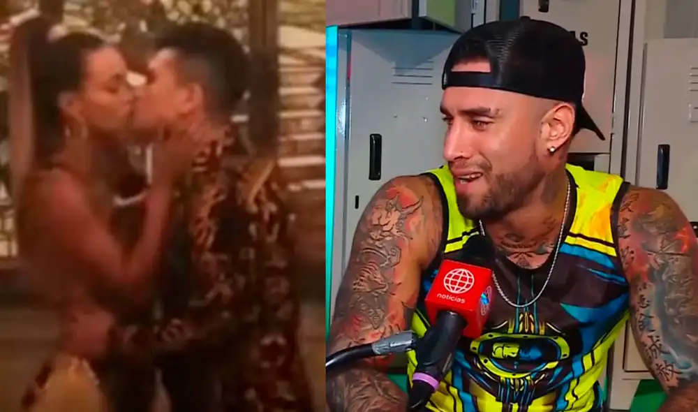 Jota Benz fue consultado sobre el video de Angie Arizaga, su pareja, besa a Deyvis Orosco. Foto: captura/América TV Jota Benz fue consultado sobre el video de Angie Arizaga, su pareja, besa a Deyvis Orosco. Foto: captura/América TV