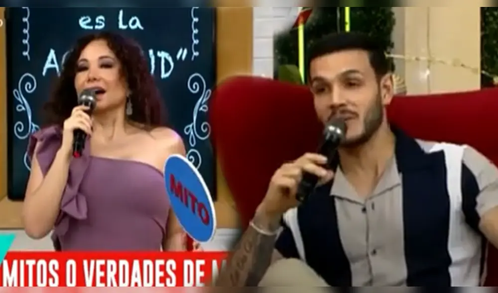 Janet Barboza y Mario Irivarren confesaron tenerse especial afecto durante la última emisión de América hoy. Foto: composición/captura América TV