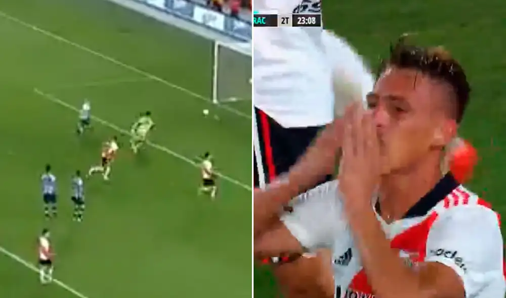 Brian Romero puso el tercero a los 67 minutos en el Estadio Monumental. Foto: captura Fox Sports