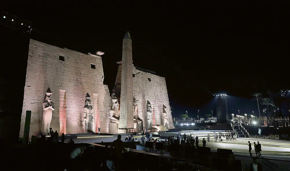Luxor. La fastuosa ceremonia estuvo encabezada por el propio presidente Abdel Fattah al-Sisi. Foto: EFE Luxor. La fastuosa ceremonia estuvo encabezada por el propio presidente Abdel Fattah al-Sisi. Foto: EFE