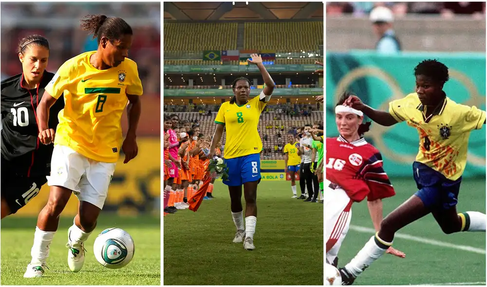 Formiga a través de los años en la selección brasileña. Foto: composición/ Seleção Feminina de Futebol/ Time Brasil