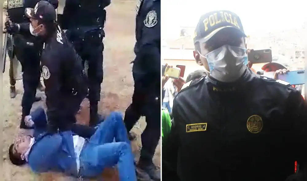 Policía sometió a periodista en el suelo y colocó su rodilla sobre su pecho. Foto: captura de Ver Para Creer/Juan Carlos Cisneros/La República Policía sometió a periodista en el suelo y colocó su rodilla sobre su pecho. Foto: captura de Ver Para Creer/Juan Carlos Cisneros/La República