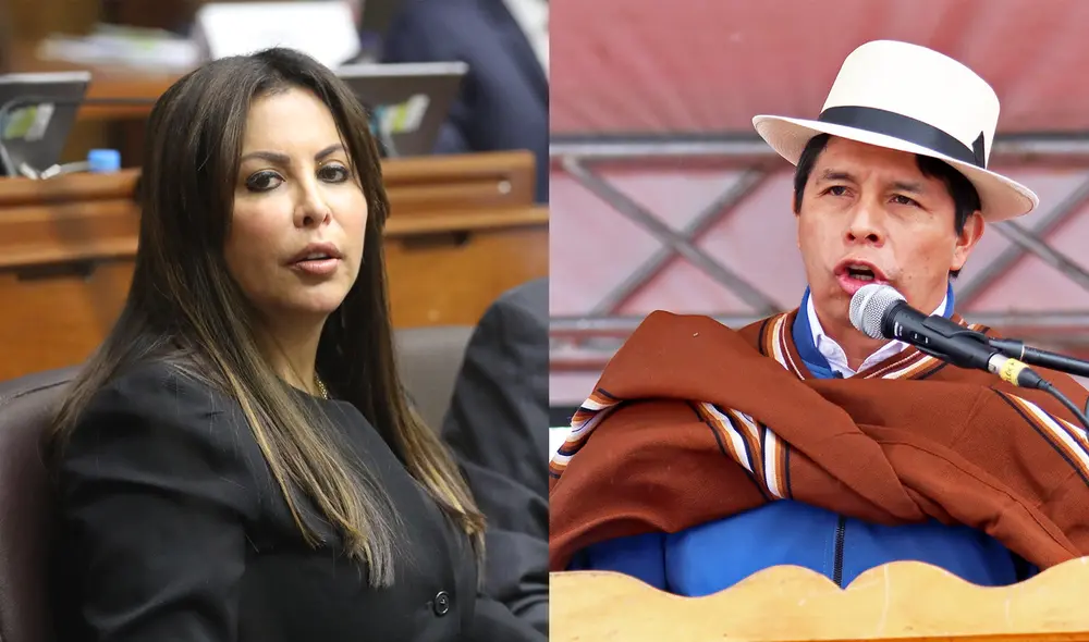 Pedro Castillo respondió a la moción de vacancia presentada por Patricia Chirinos. Foto: composición Congreso / Presidencia del Perú