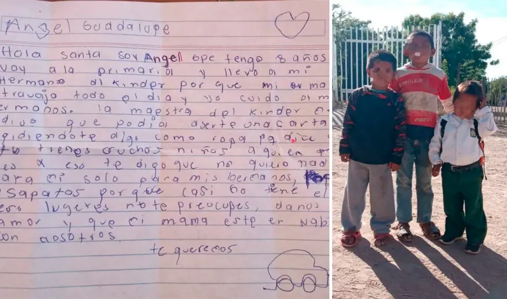 Usuarios en redes sociales aplaudieron el pedido del niño, quien solo intercedió por sus hermanitos y su madre. Foto: captura de Facebook