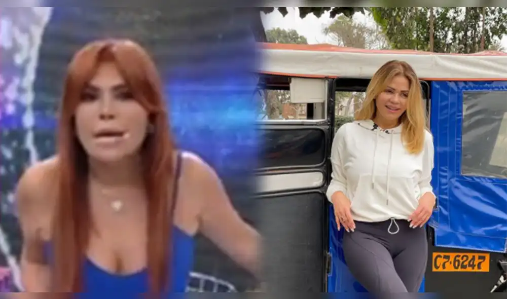 Magaly Medina tilda de "hipócrita" a Gisela Valcárcel luego de que subiera una foto al lado de un mototaxi cuando usa un auto Mercedes Benz para desplazarse. Foto: composición/Gisela Valcárcel/Instagram/captura ATV