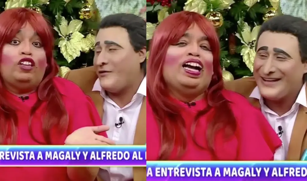 Jorge Benavides creó una parodia inspirada en la entrevista de Magaly y Alfredo Zambrano para Día D. Foto: captura de Magaly TV