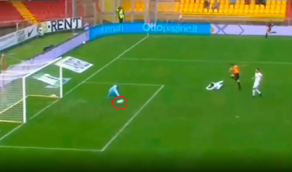 Gianluca Lapadula marcó el 2-0. Fuente: captura