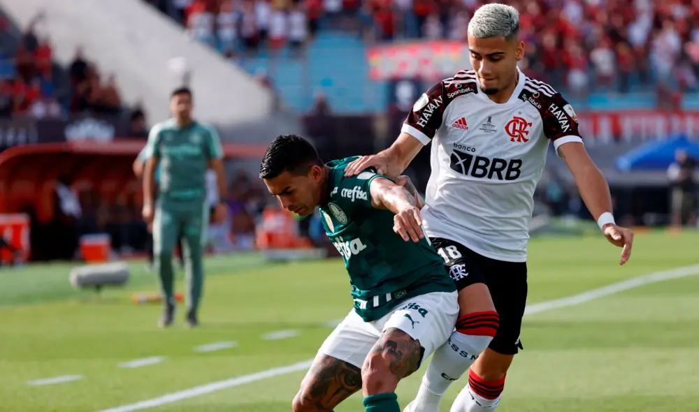 Flamengo y Palmeiras se vienen enfrentando por la final de la Copa Libertadores. Foto: EFE