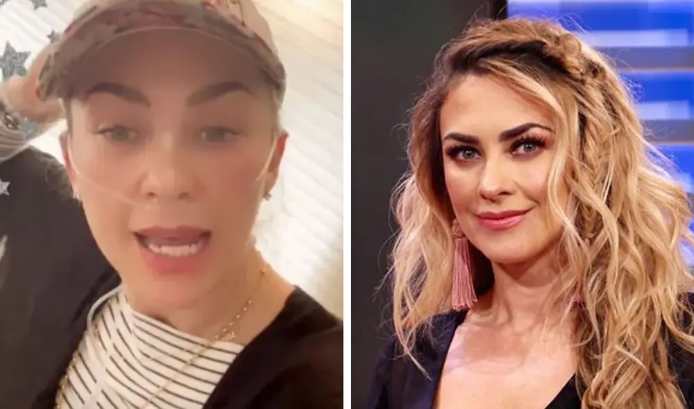 Aracely Arámbula apareció conectada a un tanque de oxígeno. Foto: Instagram