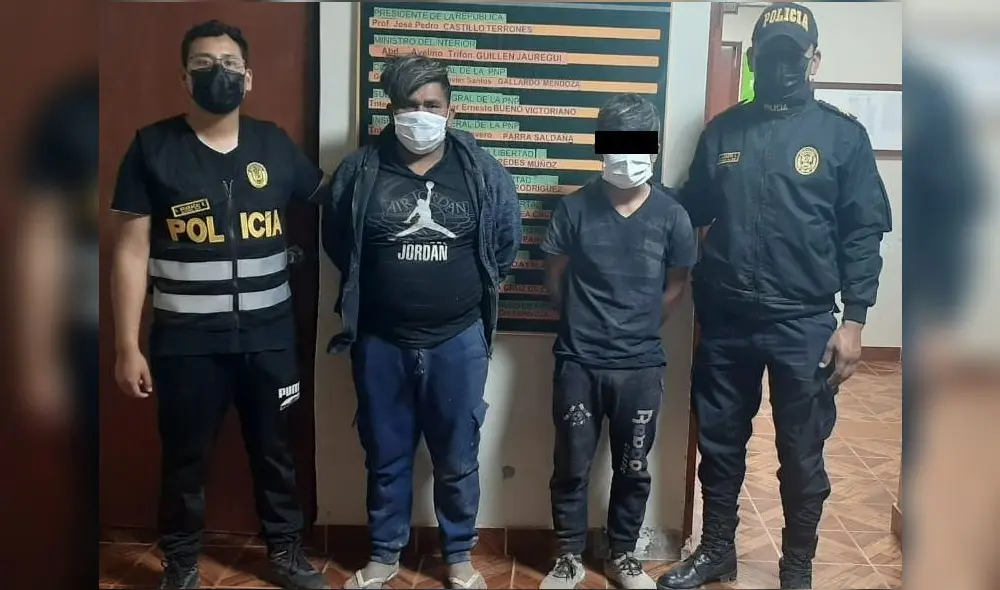 Dentro de los detenidos se encuentra un menor de 15 años de edad. Foto: PNP