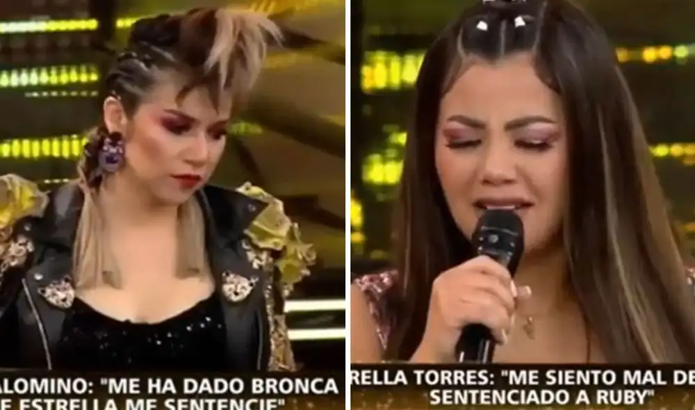 Ruby Palomino cayó en sentencia de El artista del año junto a Elías Montalvo. Foto: captura de América TV