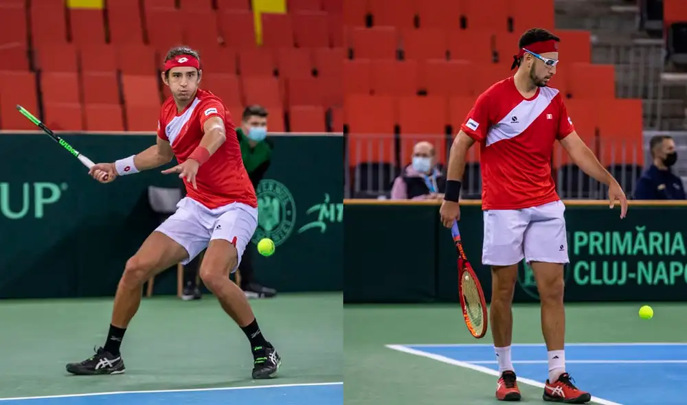 Conner Huertas del Pino y Nicolás Álvarez volverán a jugar en la última fecha de los knock-outs contra Rumania. Foto: Copa Davis