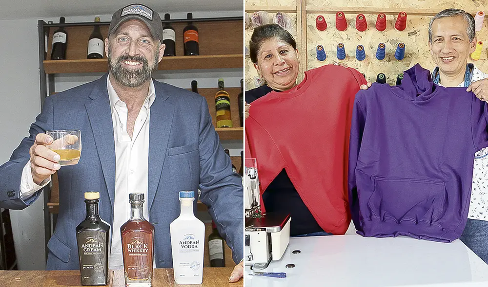 Whiskey peruano y textiles de buena calidad. Dos emprendimientos que han visto la luz durante la pandemia. Foto: composición La República