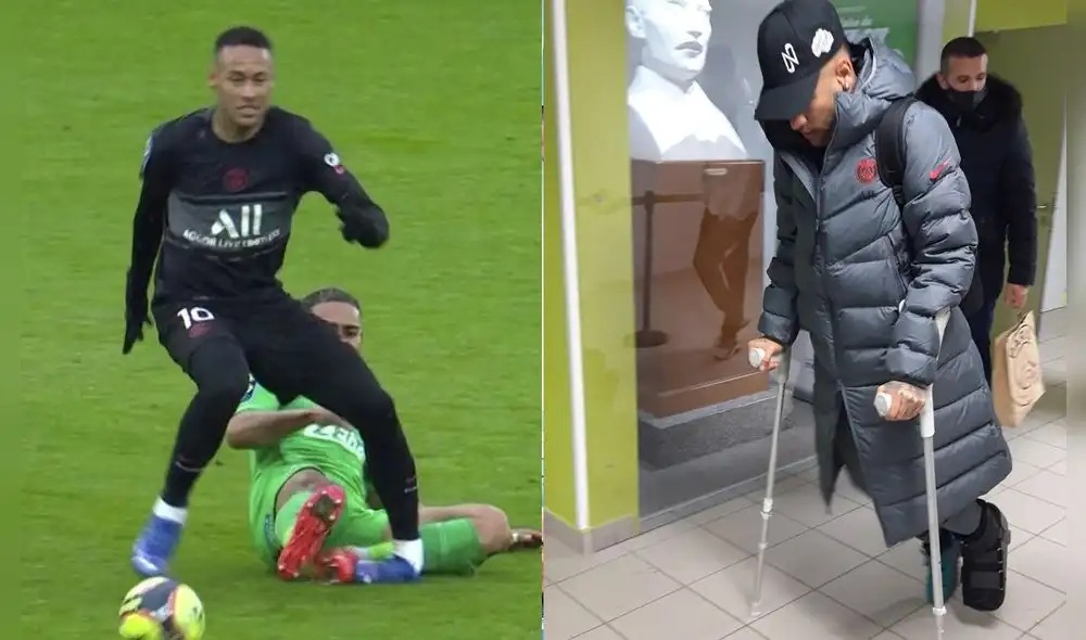 Neymar sufrió la lesión mientras el PSG se imponía 2-1. Fotos: captura ESPN / Le Parisien Neymar sufrió la lesión mientras el PSG se imponía 2-1. Fotos: captura ESPN / Le Parisien