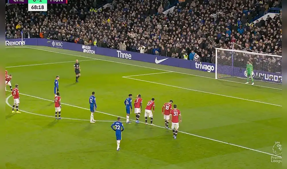 Jorginho cometió un error que permitió el 1-0 del Manchester United. Foto: captura ESPN