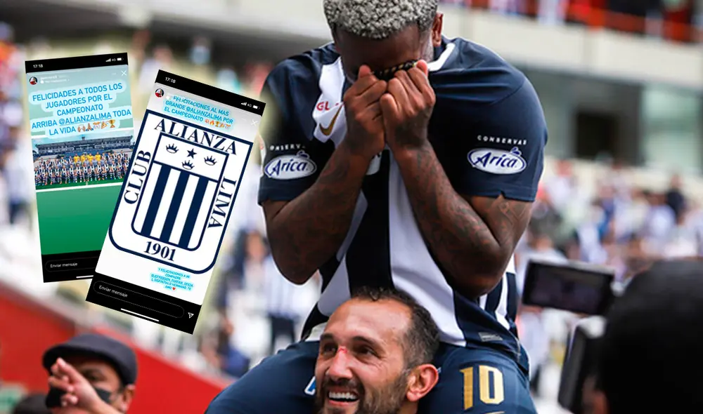 Jefferson Farfán entre lágrimas en los hombros de Hernán Barcos tras la obtención del título nacional con Alianza Lima este 2021. Foto: Liga Fútbol Profesional Jefferson Farfán entre lágrimas en los hombros de Hernán Barcos tras la obtención del título nacional con Alianza Lima este 2021. Foto: Liga Fútbol Profesional