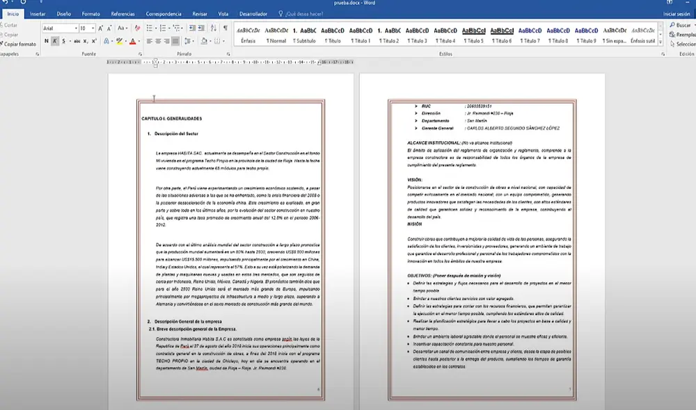 Poner márgenes o bordes a un documento no es una tarea difícil. Foto. captura Youtube El Tío Tech