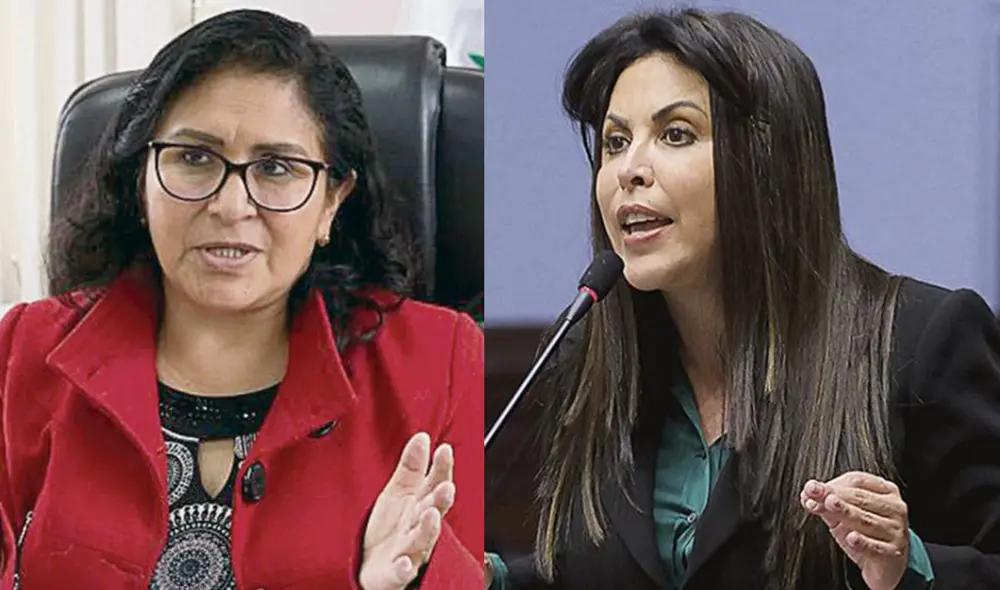 Katy Ugarte rechazó los insultos propiciados por la legisladora Patricia Chirinos contra Pedro Castillo durante una marcha por la vacancia presidencial. Foto: composición/La República Katy Ugarte rechazó los insultos propiciados por la legisladora Patricia Chirinos contra Pedro Castillo durante una marcha por la vacancia presidencial. Foto: composición/La República