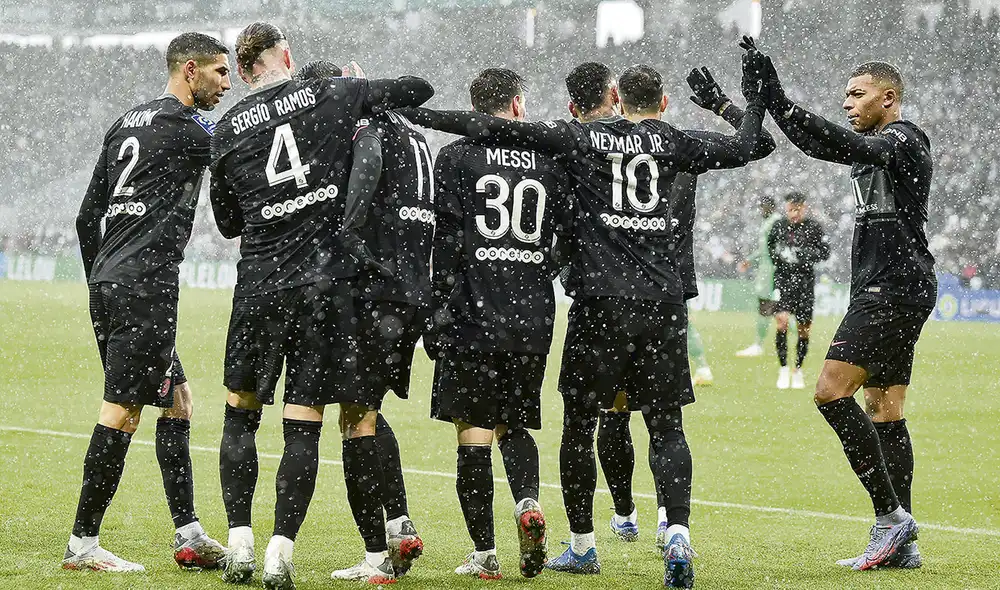 Se lució. Messi hizo un triplete de asistencias en un partido de liga por tercera vez. Foto: PSG