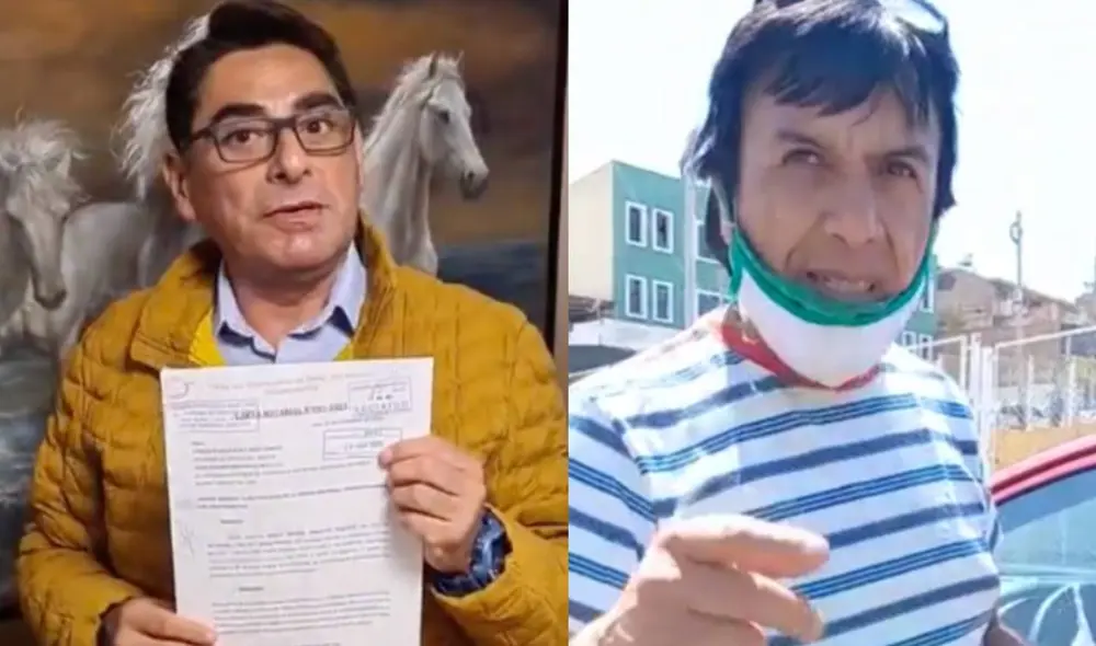 Carlos Álvarez muestra la carta notarial que le envió Willy Miguel Peralta Guillén. Foto: captura de Facebook