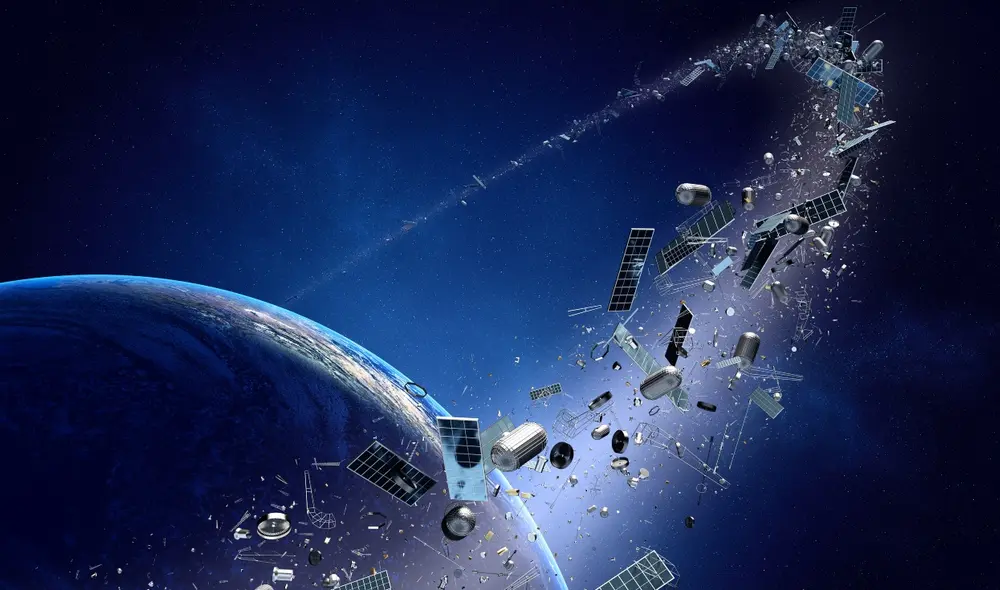 Una cúmulo inmenso de desechos espaciales orbita la Tierra a gran velocidad. Foto: johan63 / AdobeStock