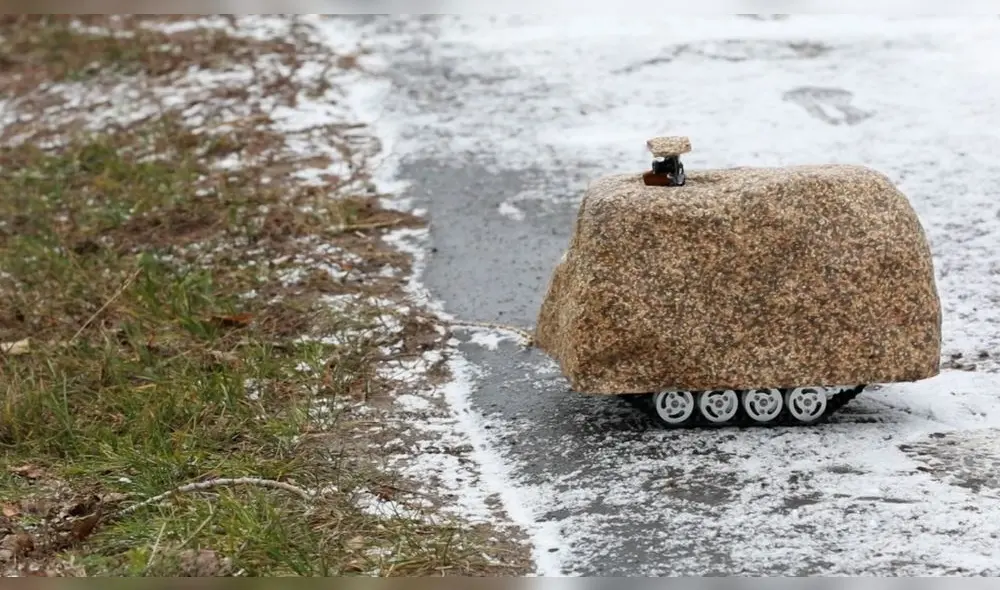 Imagen de la 'piedra espía' desarrollada por el Ejército ruso. Foto: TV Zvezda Imagen de la 'piedra espía' desarrollada por el Ejército ruso. Foto: TV Zvezda