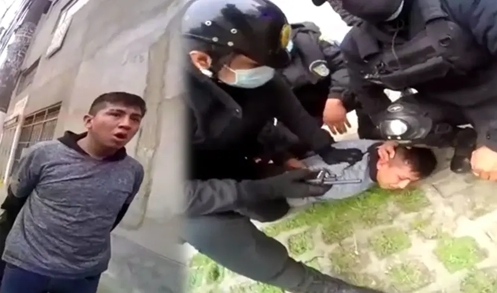 Sujeto puso resistencia e insultó a uniformados al momento de su intervención. Foto: Municipalidad de Santa Anita