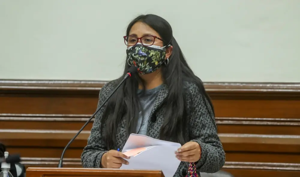 Ruth Luque se pronunció sobre el último mensaje a la nación del presidente Pedro Castillo. Foto: Congreso